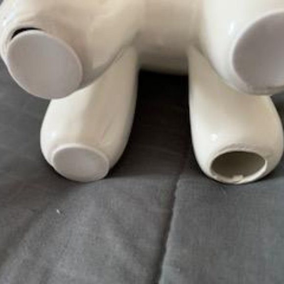 Ceramic 13 Inch White Giraffe Balloon Animal - Picture 7 of 8